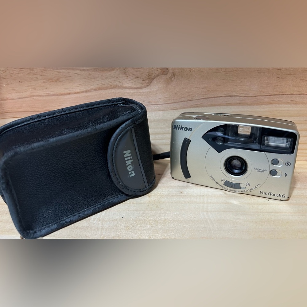 Nikon Fun Touch 6 Film Camera w/ 28mm Lens, Strap & Case
